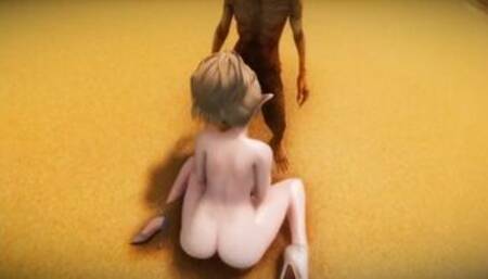 Big Breasts Elf Mama Fucked by Goblin Surrender Service Seeding Sex 3D Hentai NSFW NTR Part 10