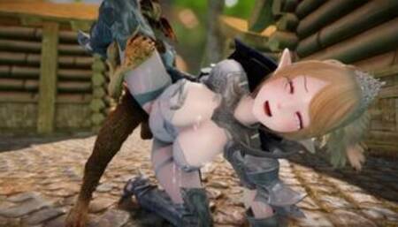 Big Breasts Elf Mama Fucked by Goblin Surrender Service Seeding Sex 3D Hentai NSFW NTR Part 3