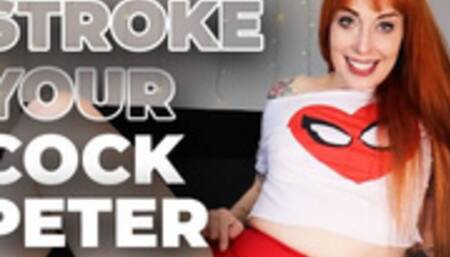 Mary Jane loves to stroke Peter's hard cock