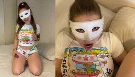 Anna loves to take 2 dicks in her little mouth until one of them explodes