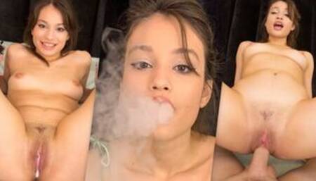 FULL SCENE College TEEN Liv Wild VAPING and Giving Blowjob in Public