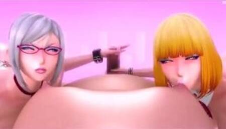 Prison School - BDSM Threesome 【Hentai 3D】