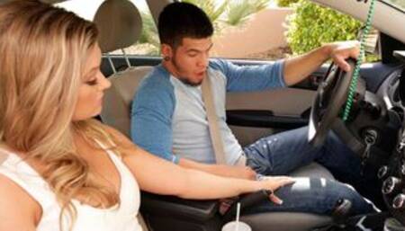 Addison Lee fucking in the living room with her medium tits