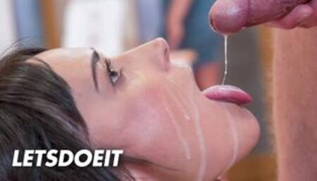 Angie Moon Seduces And Fucks Her Muscular Step Father