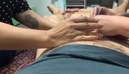 AsianMassageMaster dot com 4 Hand Happy Ending Waxing