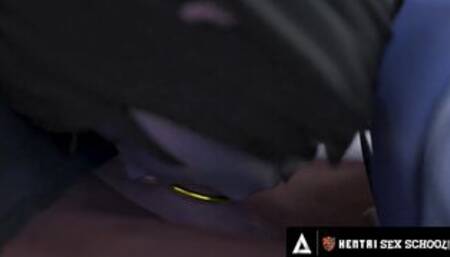 HENTAI SEX UNIVERSITY - Hentai Babes Suck Dick In PUBLIC And An INSANE CUM EXPLOSION CREAMPIE!