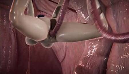 Lady bug is penetrated by slimy tentacles [Full Video] 8m