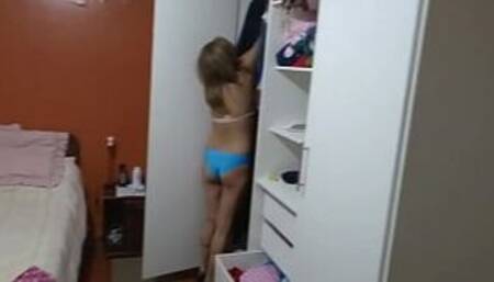 I get dressed, go to the party and return with my boss to our house to have full sex