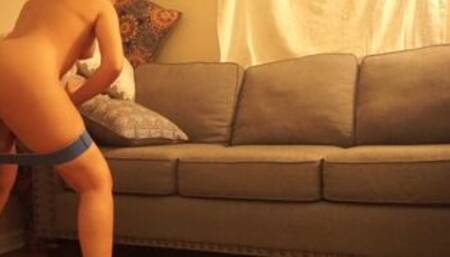 Instagram Influencer Does Her Workout Naked, Exposes Her Perfect Tight Asshole - Real Model