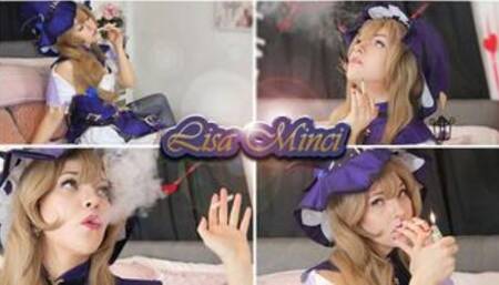 Lisa Minci's Sexy Smoke Tease (GENSHIN IMPACT COSPLAY)