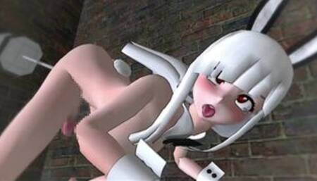 3D Hentai Futanari Bunny MachineFuck