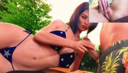 Masturbating my Wet Pussy while watchig 3D Stepmom and Stepson Porn #3