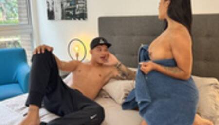 My voyeur stepbrother spies on me and leaves my ass with a lot of cum - Mariana Martix