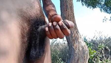 Rajesh Playboy 993 daring outdoor striping, masturbating dick, showing ass, butt and cumming big cum load