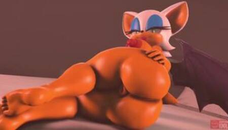 Rouge the Bat - Farting in your face (Fat ass) 【Hentai 3D】