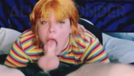 THROATPIE - POV ROUGH SLOPPY 69 Deepthroat Face Fuck for Ginger the Deepthroat Queen in Training
