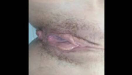 Hairy pussy in the toilet