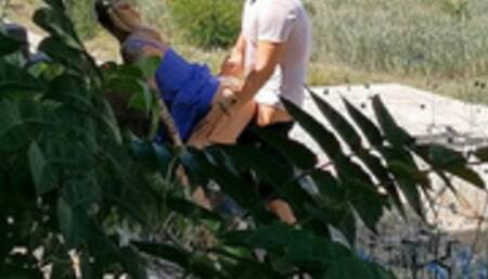 Couple caught having sex in a public park