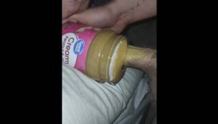 Peanut butter fun (fucking peanut butter and sucking my fiancées feet)