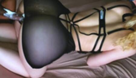 Horny Teen Pawg Wears Lingerie and Creams all over BBC (Interracial)