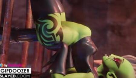 Lord Dominator Sex Machine Deep Anal with Belly Bulge and Cumflation 3d animation with sound