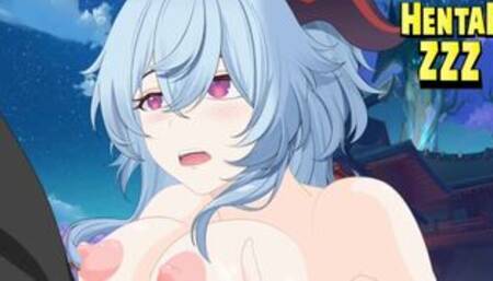 (GENSHIN IMPACT) GANYU Gives a HILICHURL a TITJOB!