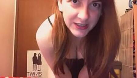 I have to check my favorite slave on Skype with his dirty diaper you want to help me