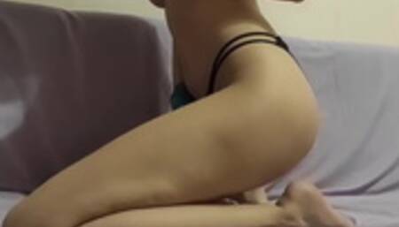 I masturbate my unshaven pussy to orgasm
