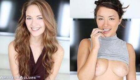SAMANTHA HAYES & DAISY SUMMERS SUCK ON HARD COCKS