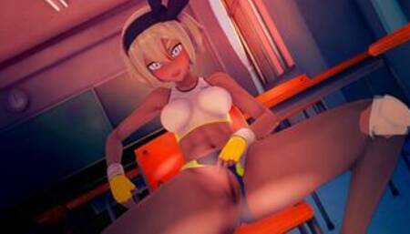 Pokemon Trainers Cynthia, Nessa and Bea Saitou Love your Huge Onix Hentai Compilation