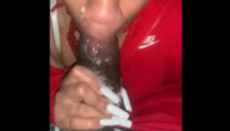 Sucking boyfriend big dick