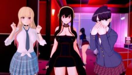 BEST ANIME GIRLS 2022 FUCKFEST (YOR FORGER x KOMI x MARIN) (3D Hentai)