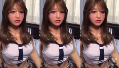 3回射精 セーラー服メガネの女性とエロ下着巨乳の女性をコスプレしてピンクのおマンコに射精セックス。18歳若返る ラブドールとの性生活。teen コスプレ アニメ ヘンタイ