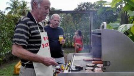 Old Men Have A Cookout With Teen Stripper Jeleana Marie