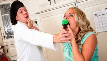 Alexis Monroe fucking in the kitchen with her tits