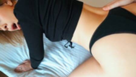 petite roommate gets fucked until he cums inside her tight pussy