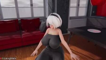 [Breast Expansion] 2B Giantess Growth