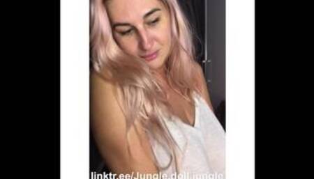 sexy blonde chatting on skype