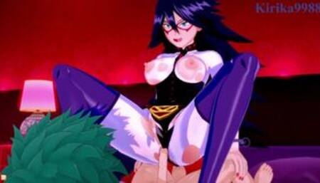 Nemuri Kayama (Midnight) and Izuku Midoriya have intense sex in a hotel. - My Hero Academia Hentai