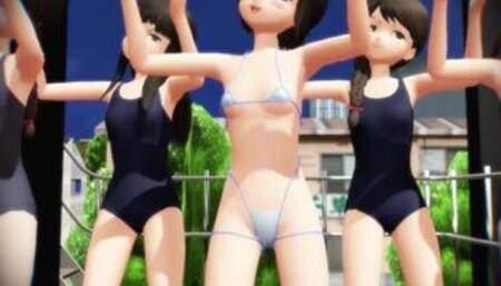 【MMD】High diving isn't my specialty!【R-18】