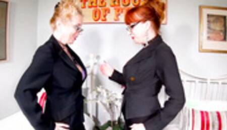 Red XXX and Lucy Gresty have fun after their meetings