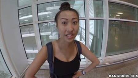 Big Tit Asian chick fucked in public