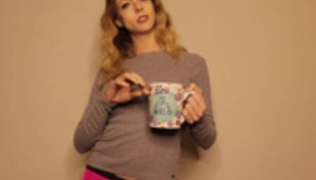 Gentle FemDom CEI JOI - Cum in Your Coffee for Creamer Humiliation Cum Eating  by Goddess Nikki Kit