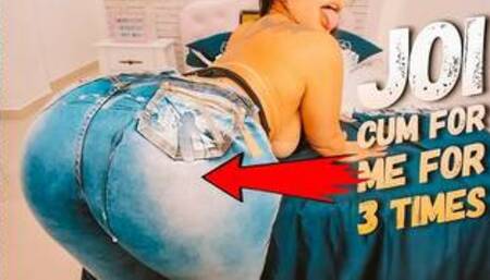 Sexy big butt latina in jeans pants JOI, jerk off instructions, cum challenge, she dares you!!!