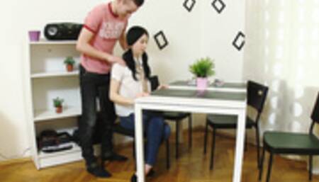 Shy Olga in hook up fuck video 2