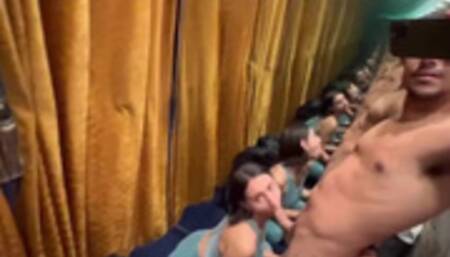 Hailey Rose first Public cum walk after being caught fucking in changing room IG: @haileyrose.baby