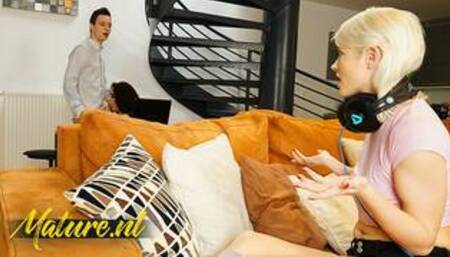 WTF ARE YOU DOING!? Boyfriend Gets Caught Getting a BJ From His Stepmom