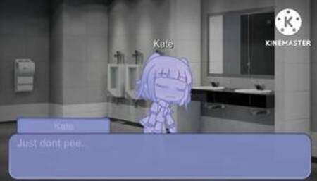Gacha girl has accident in bathroom