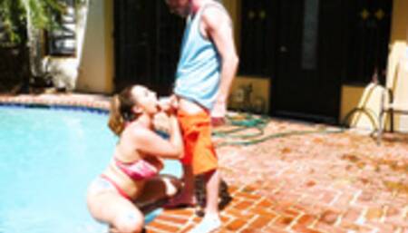 NaughtyAmerica - Busty Girl Fucked At The Pool - Britt