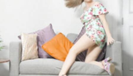 Lottie Rose - Nude while sitting on couch